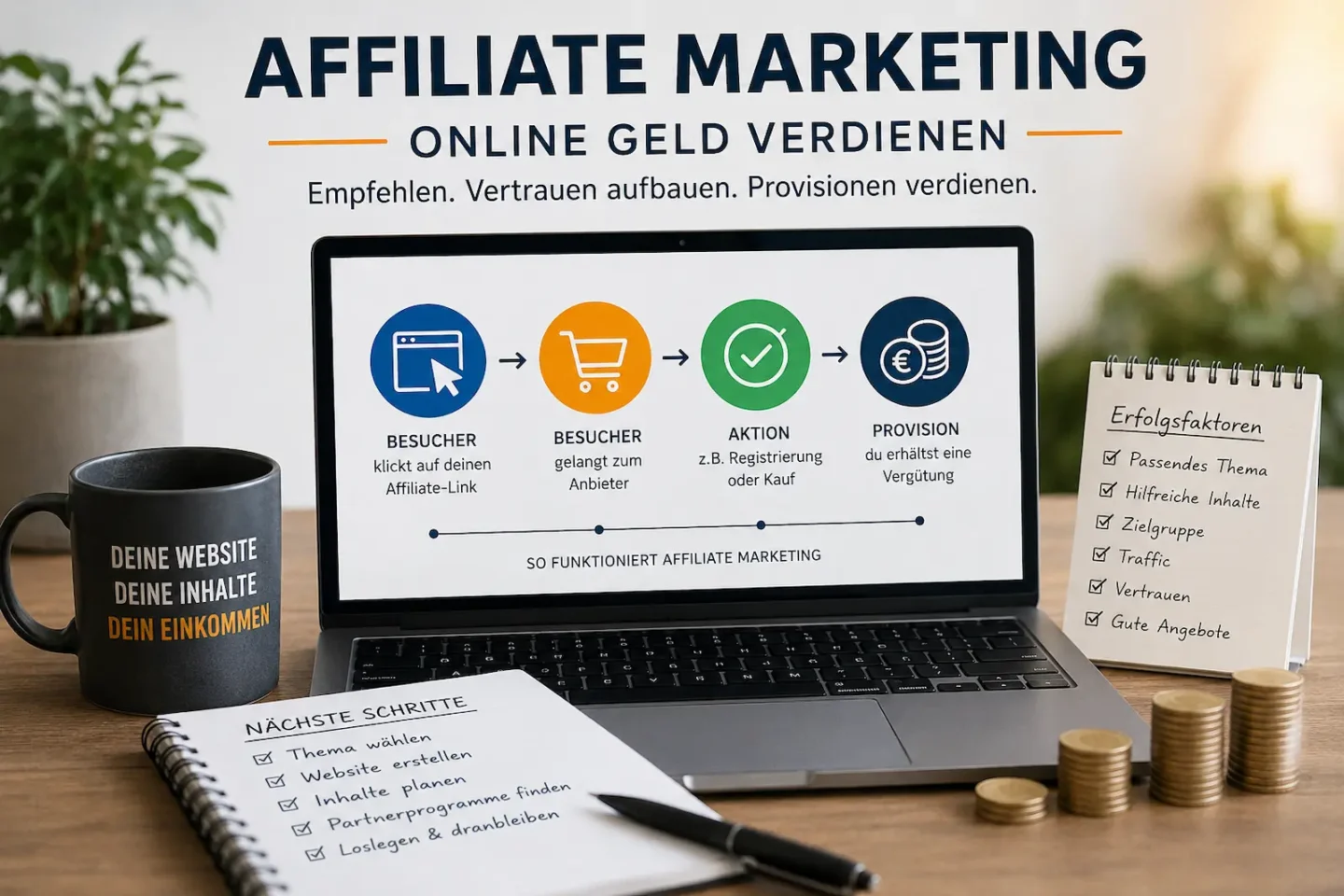 Affiliate Marketing – online Geld verdienen und erfolgreich einsteigen