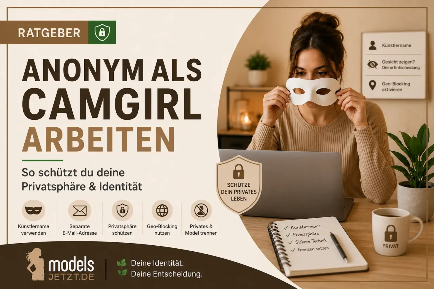 Anonym als Camgirl arbeiten – So schützt du deine Privatsphäre und Identität