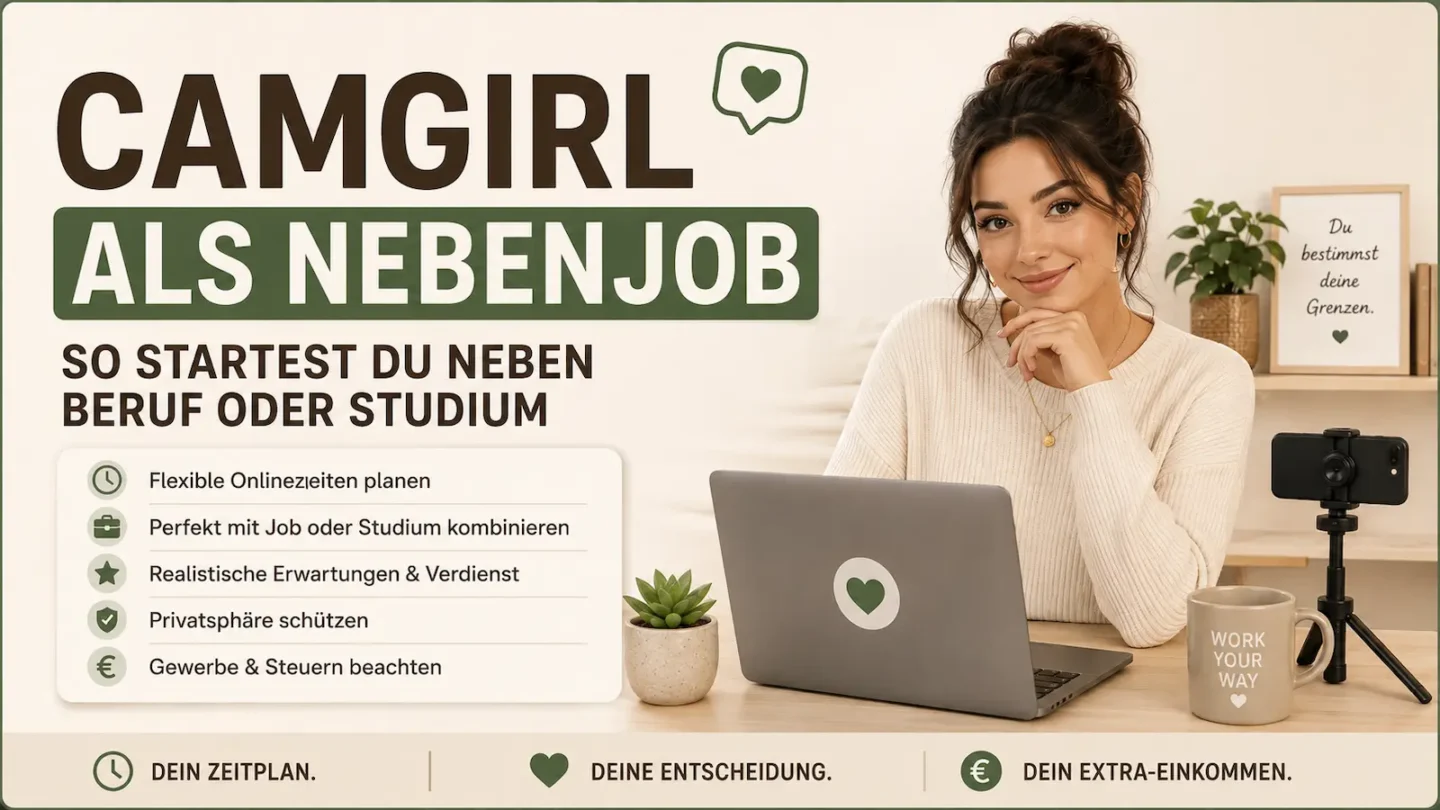 Camgirl als Nebenjob – So startest du neben Beruf oder Studium