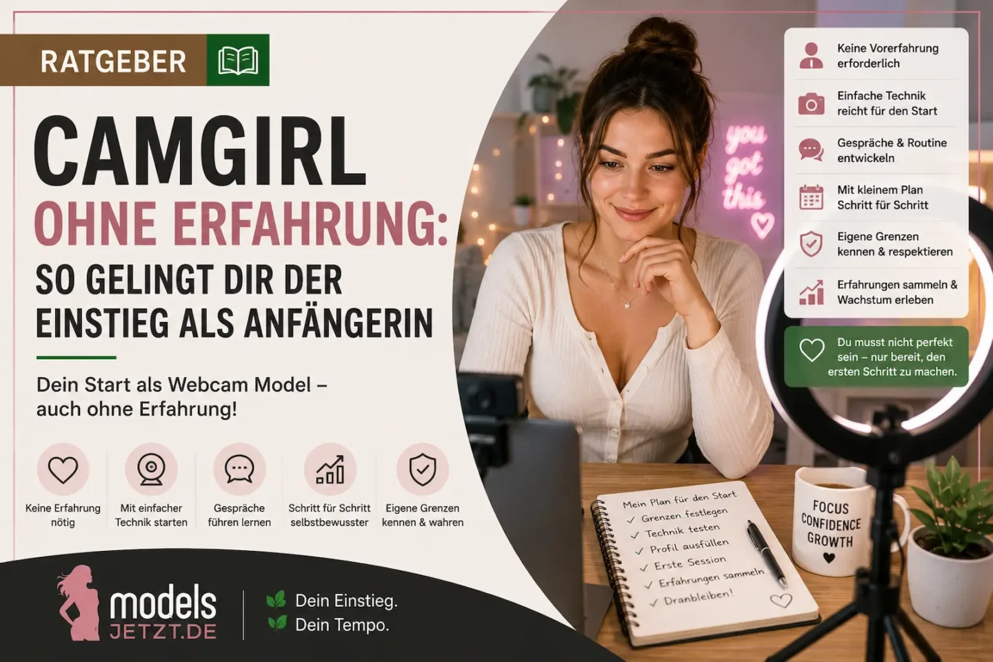 Camgirl ohne Erfahrung: So gelingt dir der Einstieg als Anfängerin