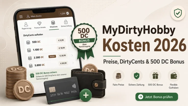 MyDirtyHobby Kosten – DirtyCents, Preise und Anmeldung erklärt