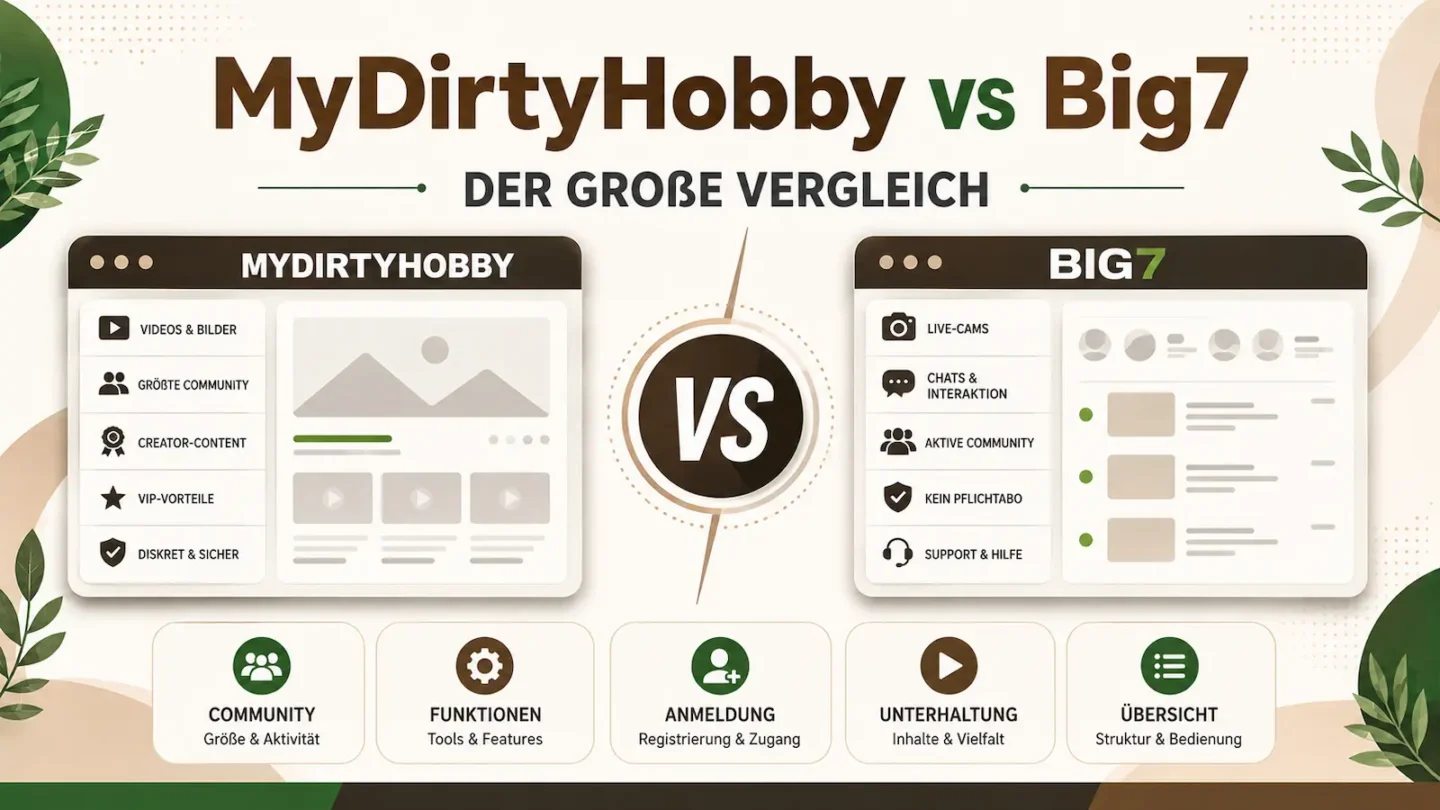 MyDirtyHobby vs Big7 – Community, Funktionen und Angebote im Vergleich