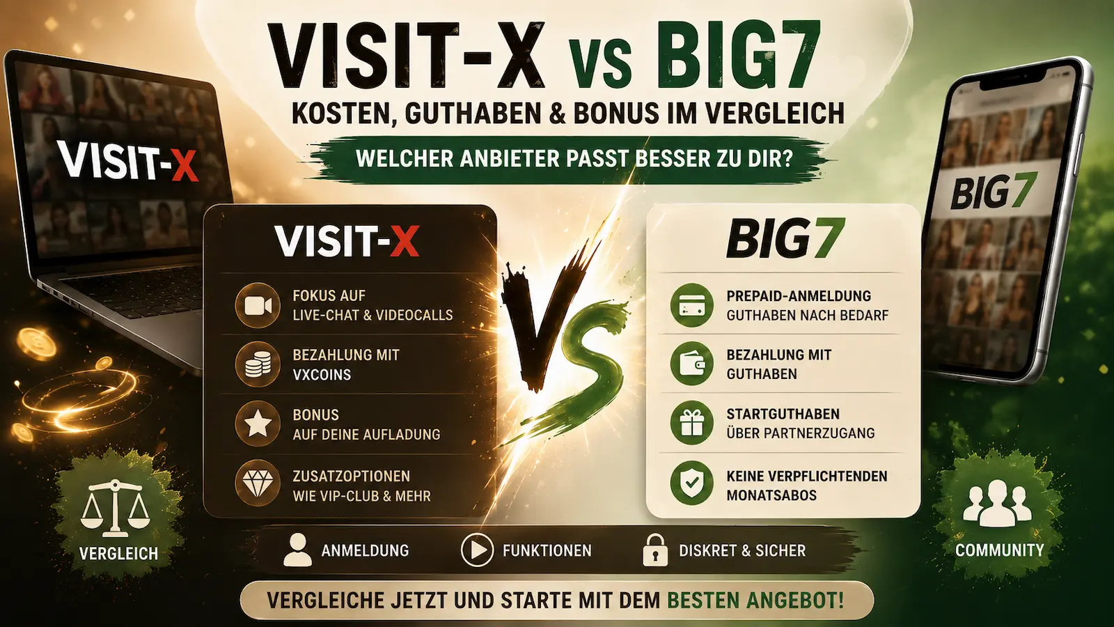 VISIT-X vs Big7 – Kosten, Guthaben und Bonus im Vergleich