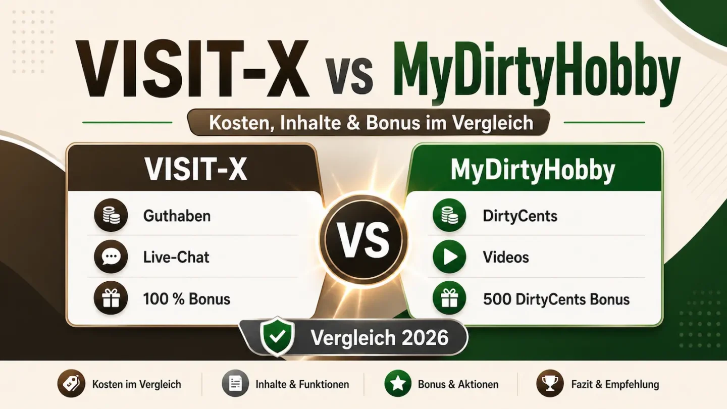 VISIT-X vs MyDirtyHobby – Kosten, Inhalte und Guthaben im Vergleich